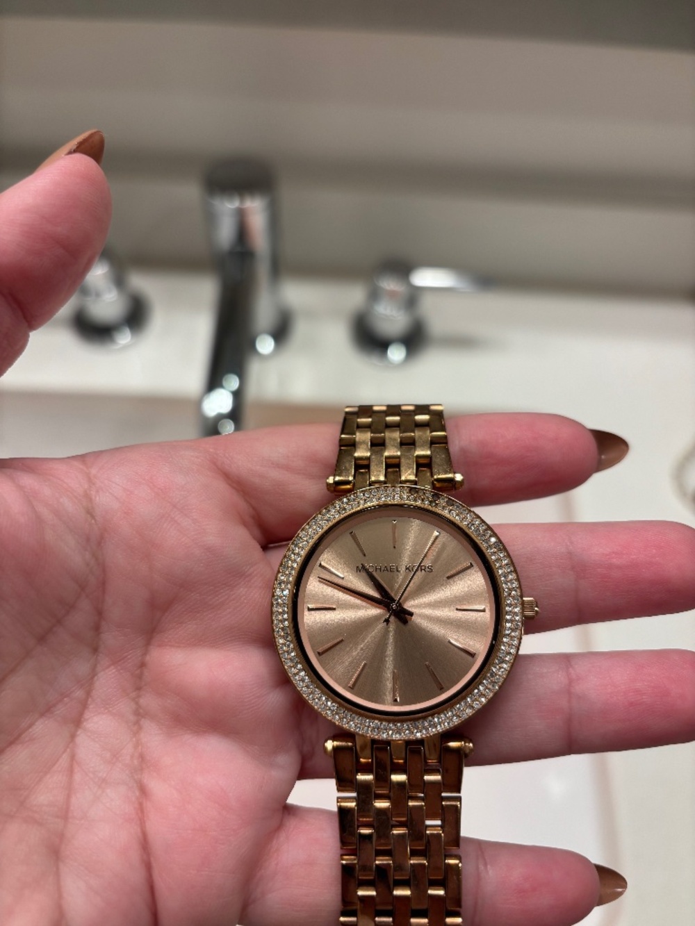 Michael Kors Women's Gold and Pink Watch